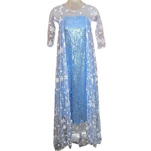 Bibei Beiniu Girls Snow Queen Costume Size 150 10 Ice Princess Sequin Dress